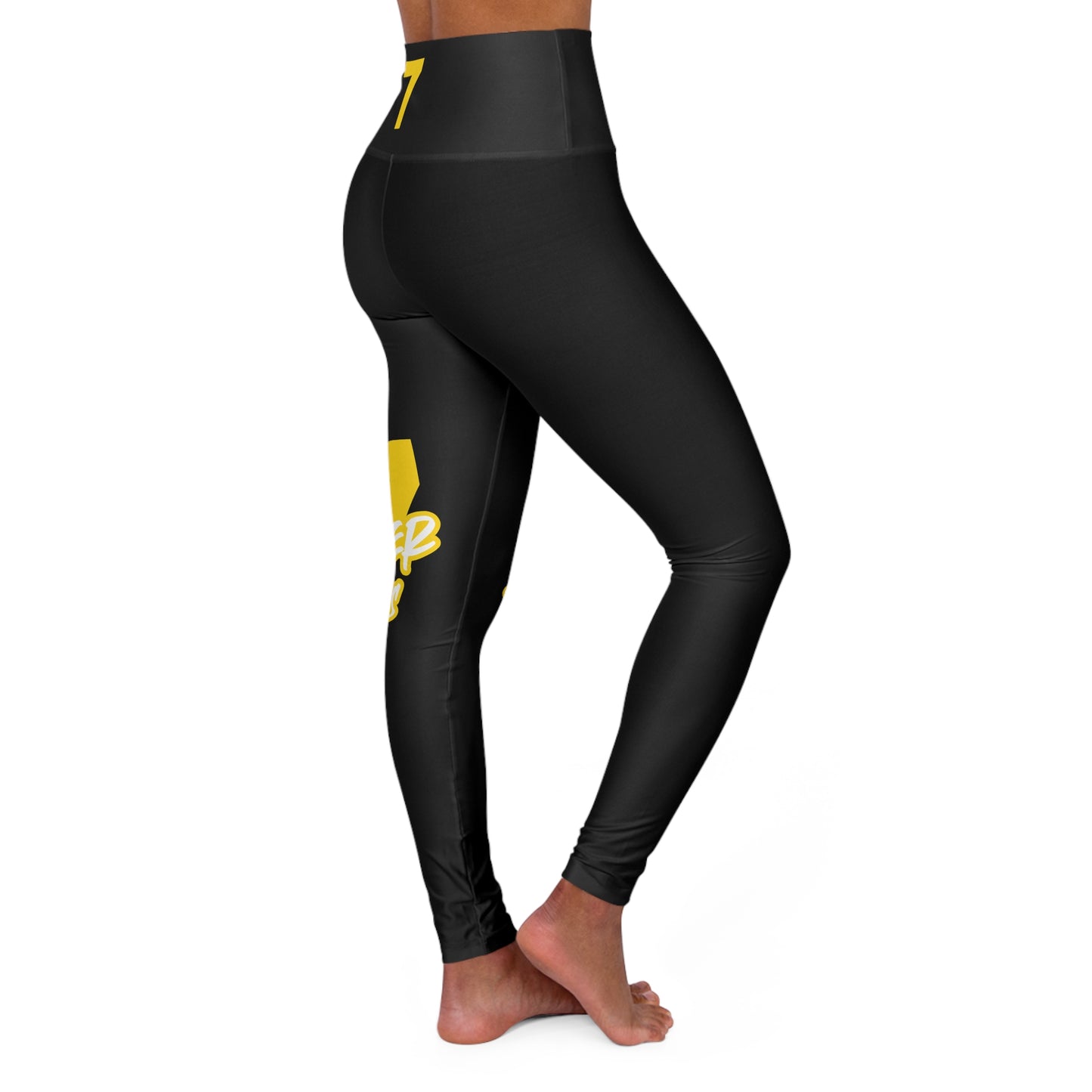 Just Deliver Success Gold High Waisted Yoga Leggings
