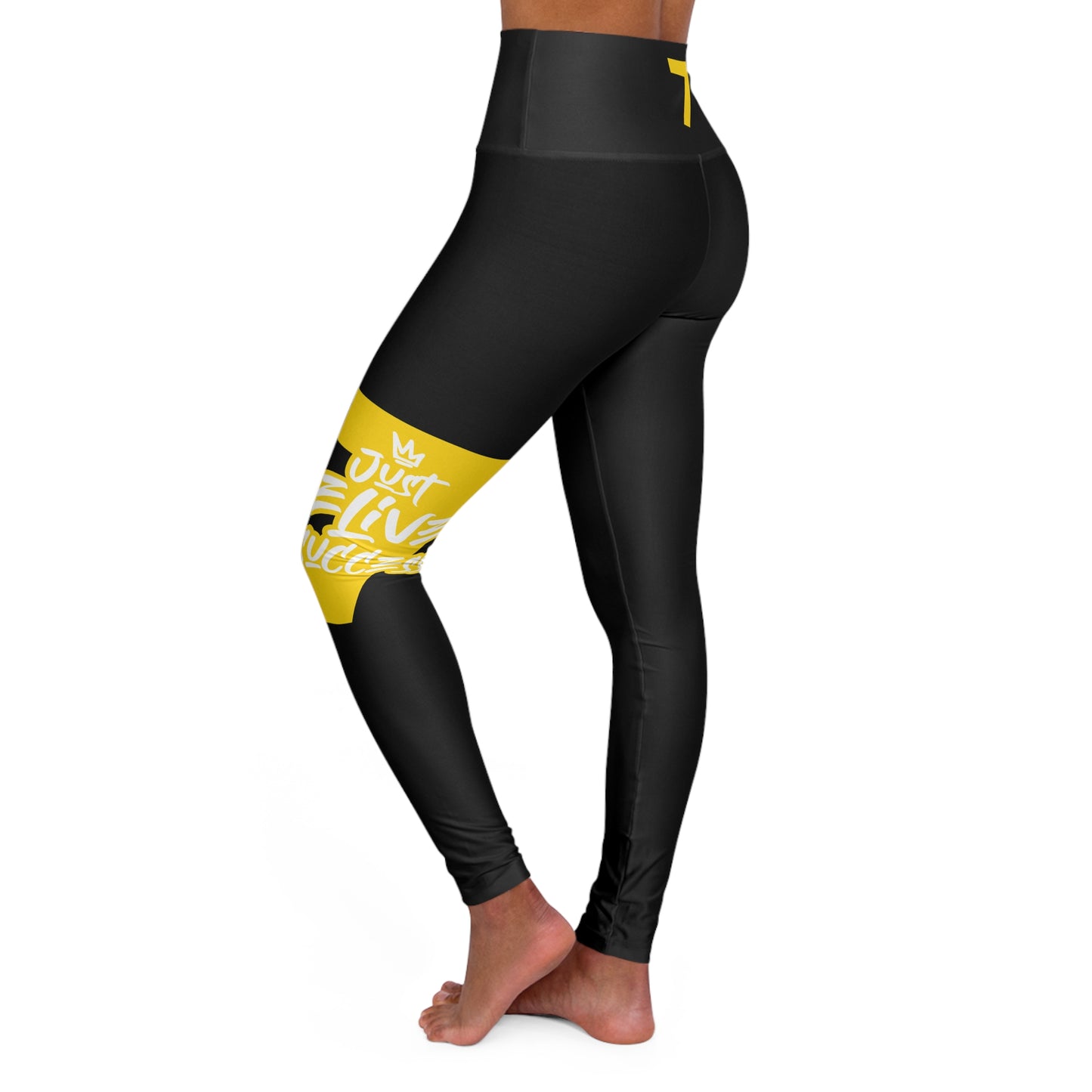 Just Deliver Success Gold High Waisted Yoga Leggings