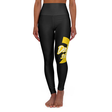 Just Deliver Success Gold High Waisted Yoga Leggings